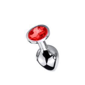Plug Anal Grande de Acero Joya Roja  | Ts Mayorista | Sex Shop Mayo...