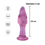 Dilatador Anal de Vidrio Templado Whale Rosa