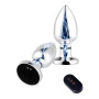 Plug Anal Metálico con Vibrador Carga USB y Control Remoto