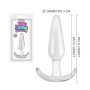 Plug Anal de SIlicona Transparente Smooth 10 x 3 cm