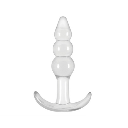 Plug Anal de SIlicona Transparente Ripple 9,5 x 2,8 cm