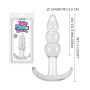 Plug Anal de SIlicona Transparente Ripple 9,5 x 2,8 cm