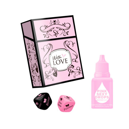 Love Kit Pink Sexy Drops + Dados Clásicos Sexitive