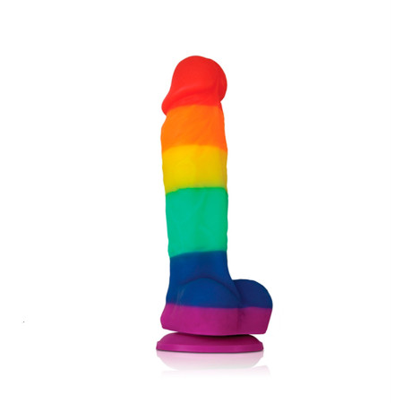 Consolador Multicolor con Sopapa 13 cm Nsnovelties