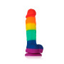 Consolador Multicolor con Sopapa 13 cm Nsnovelties