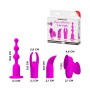 Vibrador 4 Cabezales 12 funciones Carga USB Pretty Love