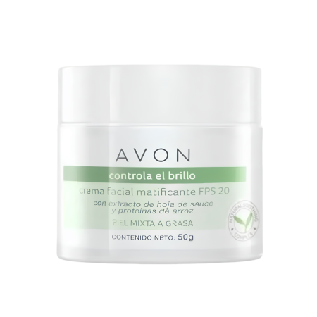 Crema Facial Matificante FPS 20 Piel Mixta a Grasa 50g Avon