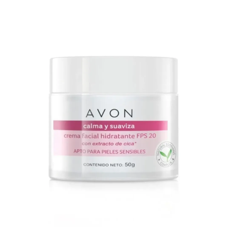 Crema Facial Hidratante FPS 20 Calma y Suaviza 50g Avon