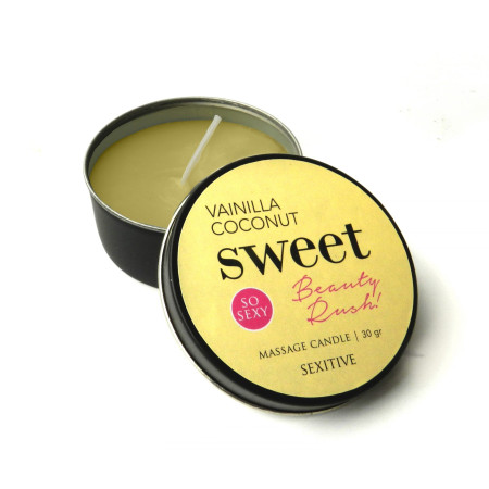 Vela de Masajes Sweet Beauty Rush - Vainilla Coconut 30gr  | Ts May...