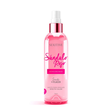 Aceite Para Masaje Efecto Calor Sandalo Rojo Sexitive  | Ts Mayoris...