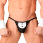 Tanga less Masculina de Mayordomo + Cuello y puños blancos  | Ts Ma...