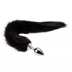 Plug Cola de Zorro Negro Plug Cola de Zorro Negro  | Ts Mayorista | Sex Shop Mayorista