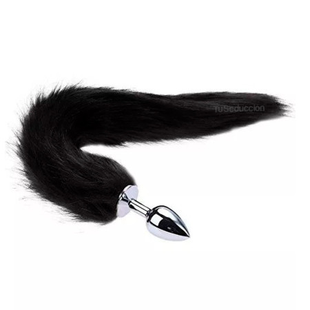 Plug Cola de Zorro Negro  | Ts Mayorista | Sex Shop Mayorista