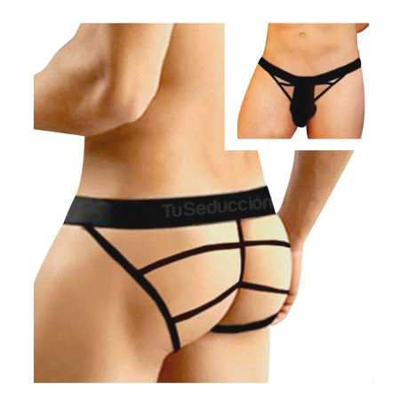 Suspensor Masculino de Red Trasera Negra Pasionel  | Ts Mayorista |...