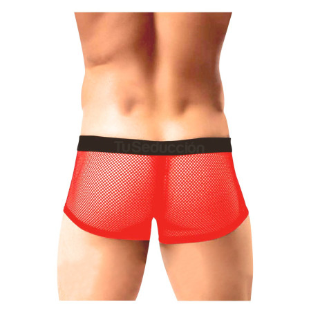 Boxer Masculino Frunce Tras Rojo y Elastico Negro  | Ts Mayorista |...