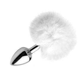 Plug de Acero Cola de Conejo Blanco Pequeño Plug de Acero Cola de Conejo Blanco Pequeño  | Ts Mayorista | Sex S...