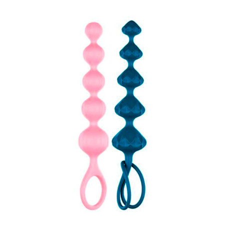 Bolitas Anales Love Beads Satisfyer x 2 Rosa y Celeste  | Ts Mayori...