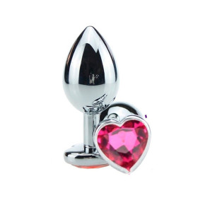 Plug Anal Corazón de Acero Rosa Mediano 8 x 3,5 cm Plug Anal Corazón de Acero Rosa Mediano 8 x 3,5 cm  | Ts Mayorista ...