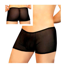 Boxer de Tul y Microfibra Negro Pasionel  | Ts Mayorista | Sex Shop...