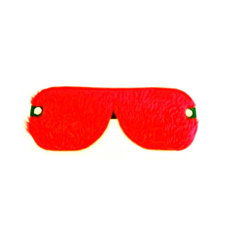 Antifaz Ciego Cuero Y Peluche Rojo  | Ts Mayorista | Sex Shop Mayor...
