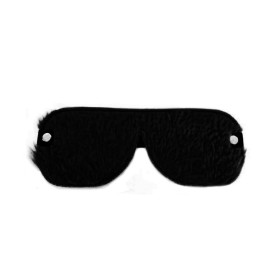 Antifaz Ciego Cuero Y Peluche Negro  | Ts Mayorista | Sex Shop Mayo...