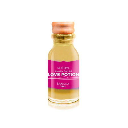 Aceite de Masajes Mini Love Potion Banana 15gr Sexitive  | Ts Mayor...