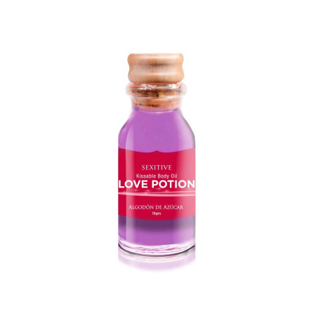 Aceite de Masajes Mini Love Potion Algodón de Azúcar 15gr Sexitive ...