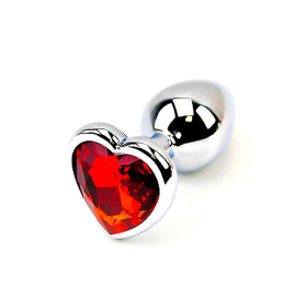 Plug Anal de Acero Corazón Pequeño Joya Roja Plug Anal de Acero Corazón Pequeño Joya Roja  | Ts Mayorista | Sex ...
