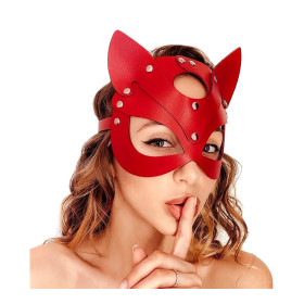 Antifaz de Gatita Rojo BDSM  | Ts Mayorista | Sex Shop Mayorista