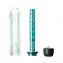 Vibrador Azul Marino con Funda Translucida 18x4 cm