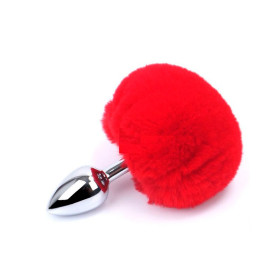 Plug Anal Pequeño Cola de Conejo Roja Plug Anal Pequeño Cola de Conejo Roja  | Ts Mayorista | Sex Shop Ma...