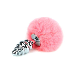 Plug Anal Escalonado Cola de Conejo Rosa Plug Anal Escalonado Cola de Conejo Rosa  | Ts Mayorista | Sex Shop...