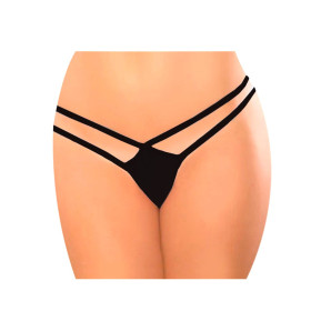 Micro Tanga Opaca 2 Tiras Negra Pasionel  | Ts Mayorista | Sex Shop...