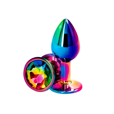 Plug Anal Acero Tornasol Pequeño Perla Arcoiris  | Ts Mayorista | S...