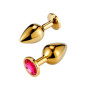 Plug Anal Dorado Pequeño Perla Rosa  | Ts Mayorista | Sex Shop Mayo...