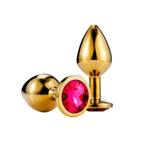 Plug Anal Dorado Pequeño Perla Rosa Plug Anal Dorado Pequeño Perla Rosa  | Ts Mayorista | Sex Shop Mayo...