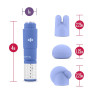 Vibrador Estimulador de Clítoris Puntas Intercambiables Azul Rosé  ...