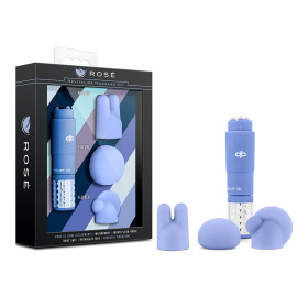 Vibrador Estimulador de Clítoris Puntas Intercambiables Azul Rosé  ...
