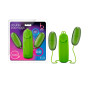 Bala Vibradora Doble con Control Pop Eggs Verde  | Ts Mayorista | S...