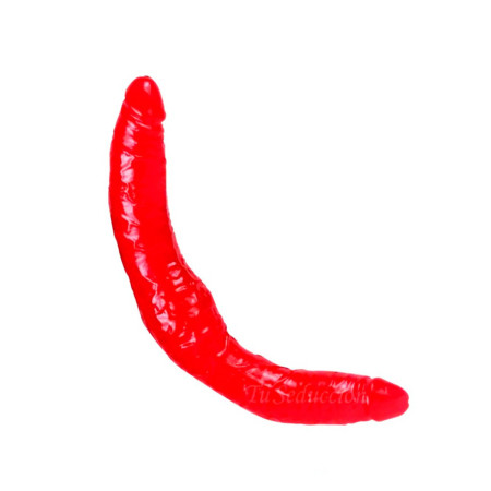 Doble Bananin Rojo 30x4 cm Caimán  | Ts Mayorista | Sex Shop Mayorista