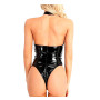 Body Vinilo Negro con Transparencias y Cremallera  | Ts Mayorista |...