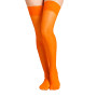 Medias Lisas con Puntilla Siliconada Naranja Fluo Malena  | Ts Mayo...