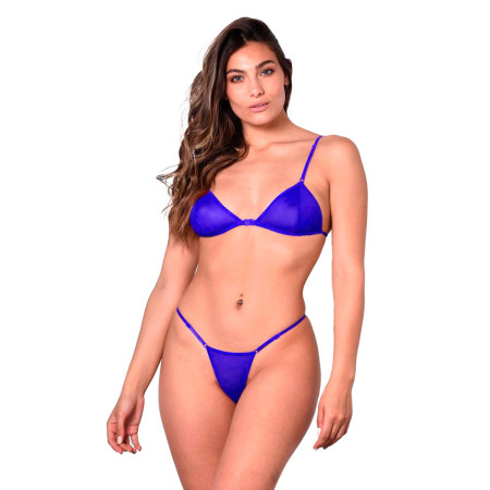 Conjunto de Tul Semi Transparente Regulable Azul Malena  | Ts Mayor...