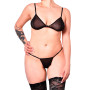 Conjunto de Tul Semi Transparente Regulable XL Negro Malena  | Ts M...