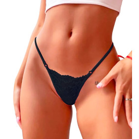 Micro Tanga Less Puntilla Negra Mordisco  | Ts Mayorista | Sex Shop...