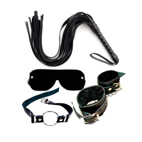 Kit Bondage BDSM 4 Piezas Negro  | Ts Mayorista | Sex Shop Mayorista