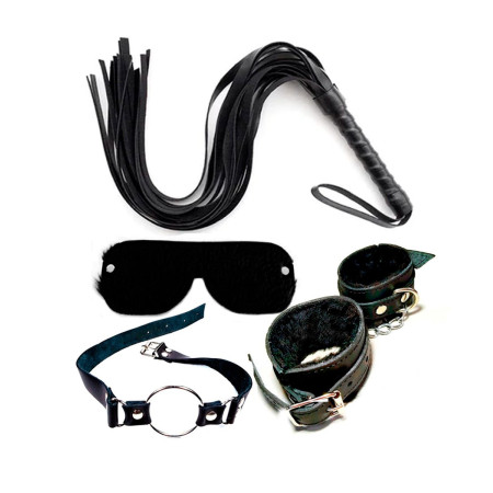 Kit Bondage BDSM 4 Piezas Negro  | Ts Mayorista | Sex Shop Mayorista