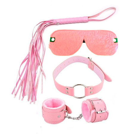 Kit Bondage BDSM 4 Piezas Rosa  | Ts Mayorista | Sex Shop Mayorista