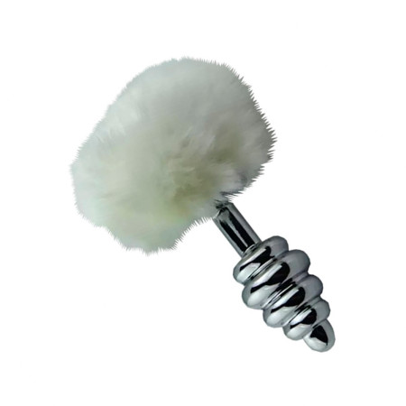 Plug Anal Escalonado Cola de Conejo Blanca  | Ts Mayorista | Sex Sh...