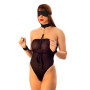 Body Recto + Antifaz Collar y Esposas Chicago Negro Pasionel  | Ts ...